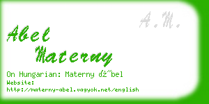 abel materny business card